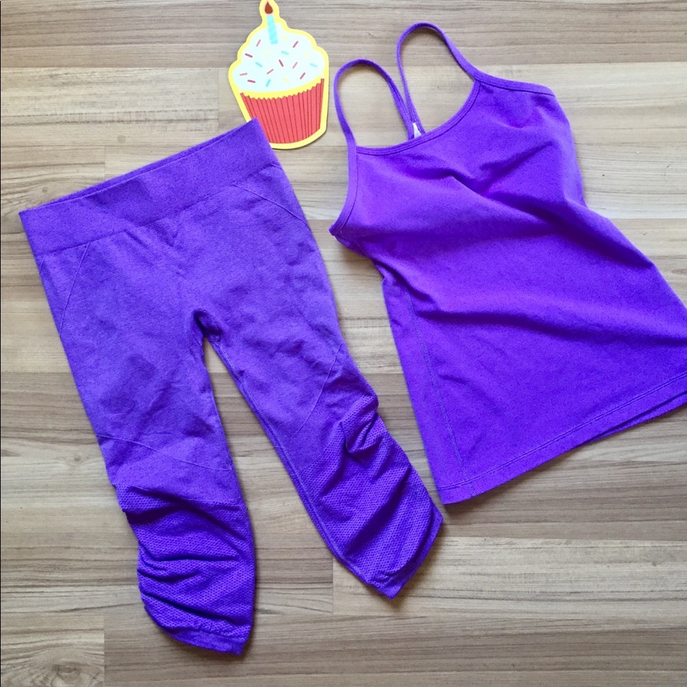 BUNDLE: Breathe Love Flow Crops & Tumblin Tank Sz 2